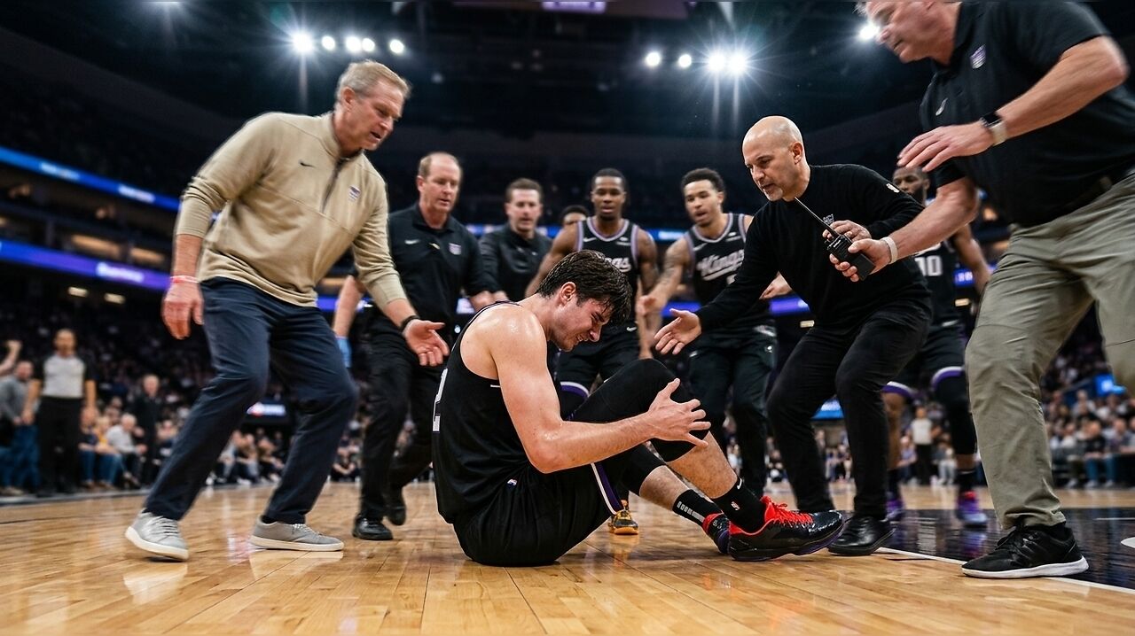 Sacramento Kings center Maxime Raynaud suffers apparent serious knee ...